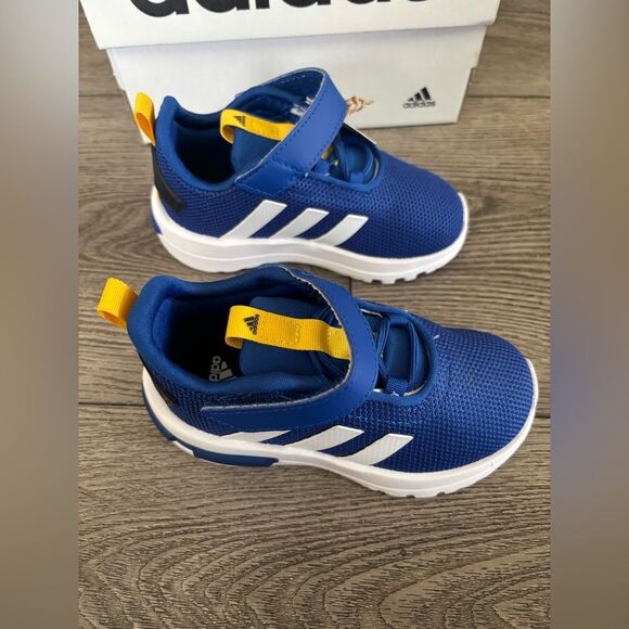 Adidas Blue and Yellow Sneakers with Velcro Closure - Picture 3 of 6
